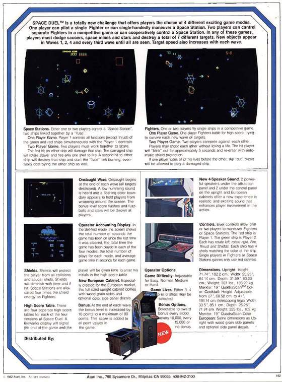 Space Duel flyer: 2 Back